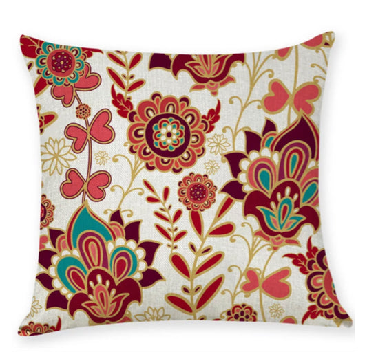 Cushion Floral Paisley Peach - The Renmy Store Homewares & Gifts 