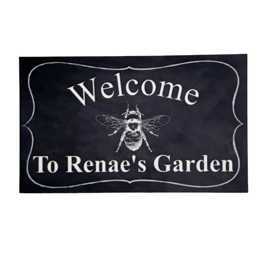 Welcome Personalised Custom Garden Bee Sign