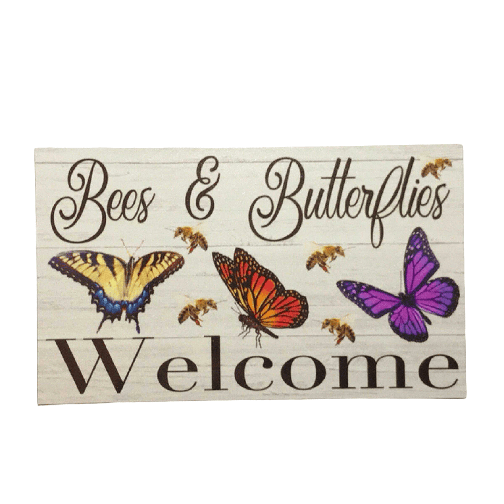Bees & Butterflies Welcome Sign - The Renmy Store Homewares & Gifts 