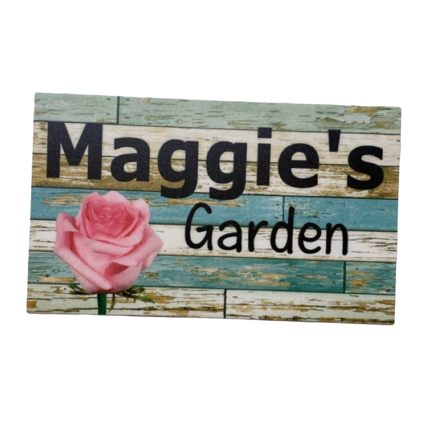 Garden Rose Pink Personalised Custom Sign - The Renmy Store Homewares & Gifts 