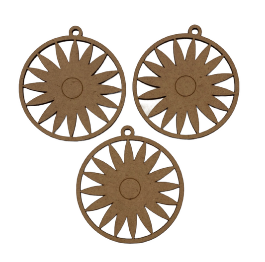 Daisy Flower Hanging Decoration x 3 DIY MDF Timber Art - The Renmy Store Homewares & Gifts 