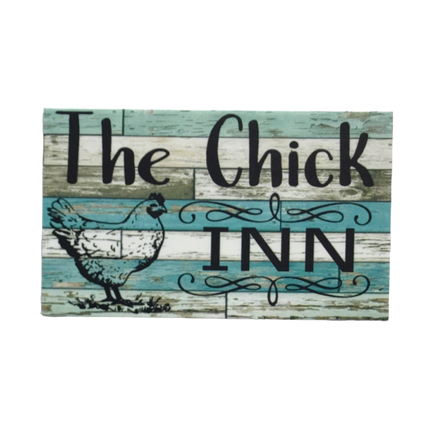 The Chick Inn Blue Timber Style Sign - The Renmy Store Homewares & Gifts 