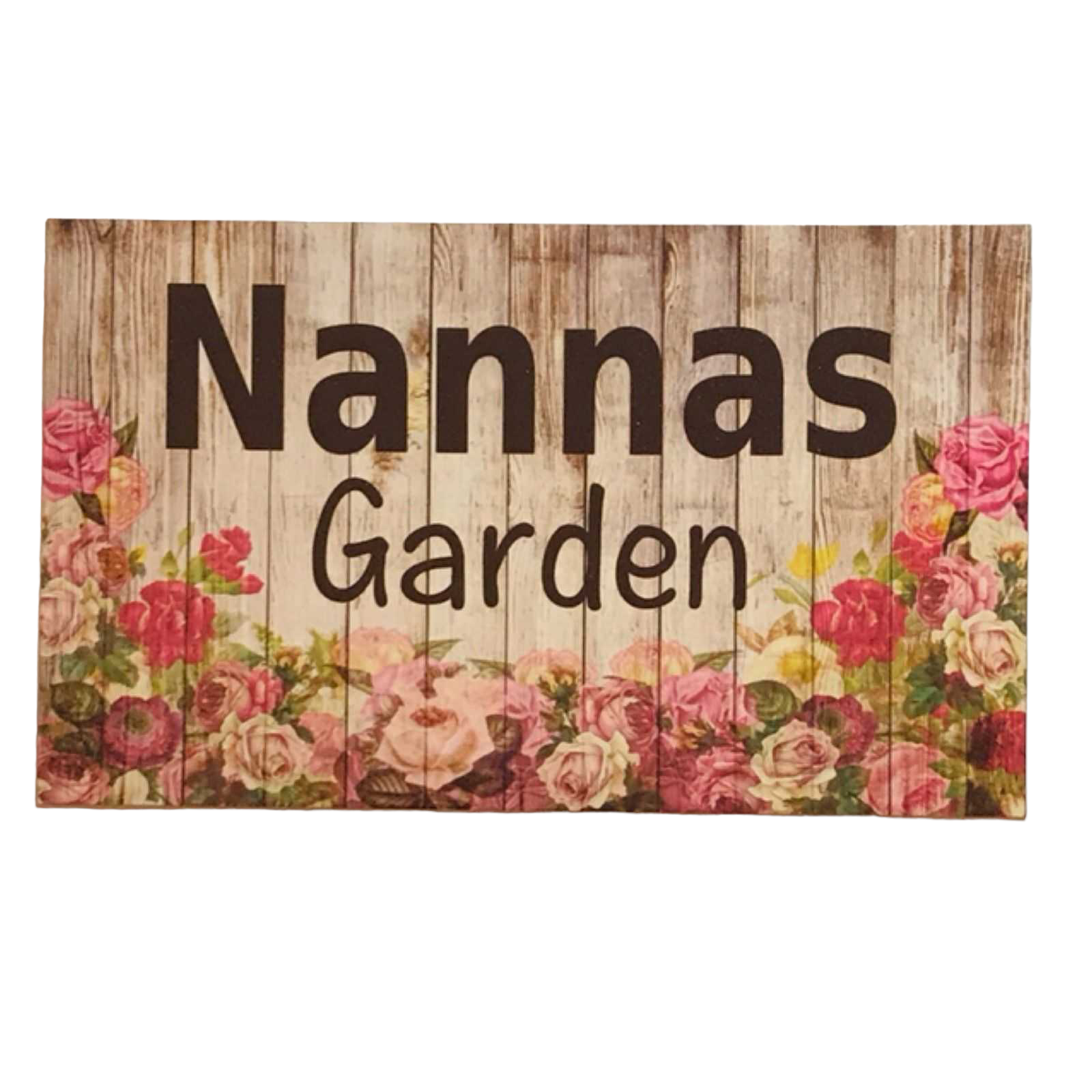 Nannas Garden Floral Rose Sign - The Renmy Store Homewares & Gifts 