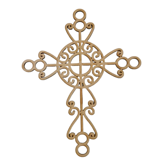 Decorative Cross MDF Timber DIY Raw - The Renmy Store Homewares & Gifts 