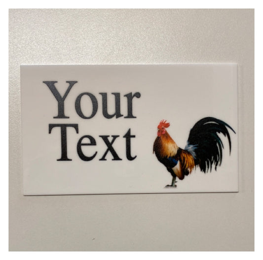 Rooster Country Custom Wording Text Sign