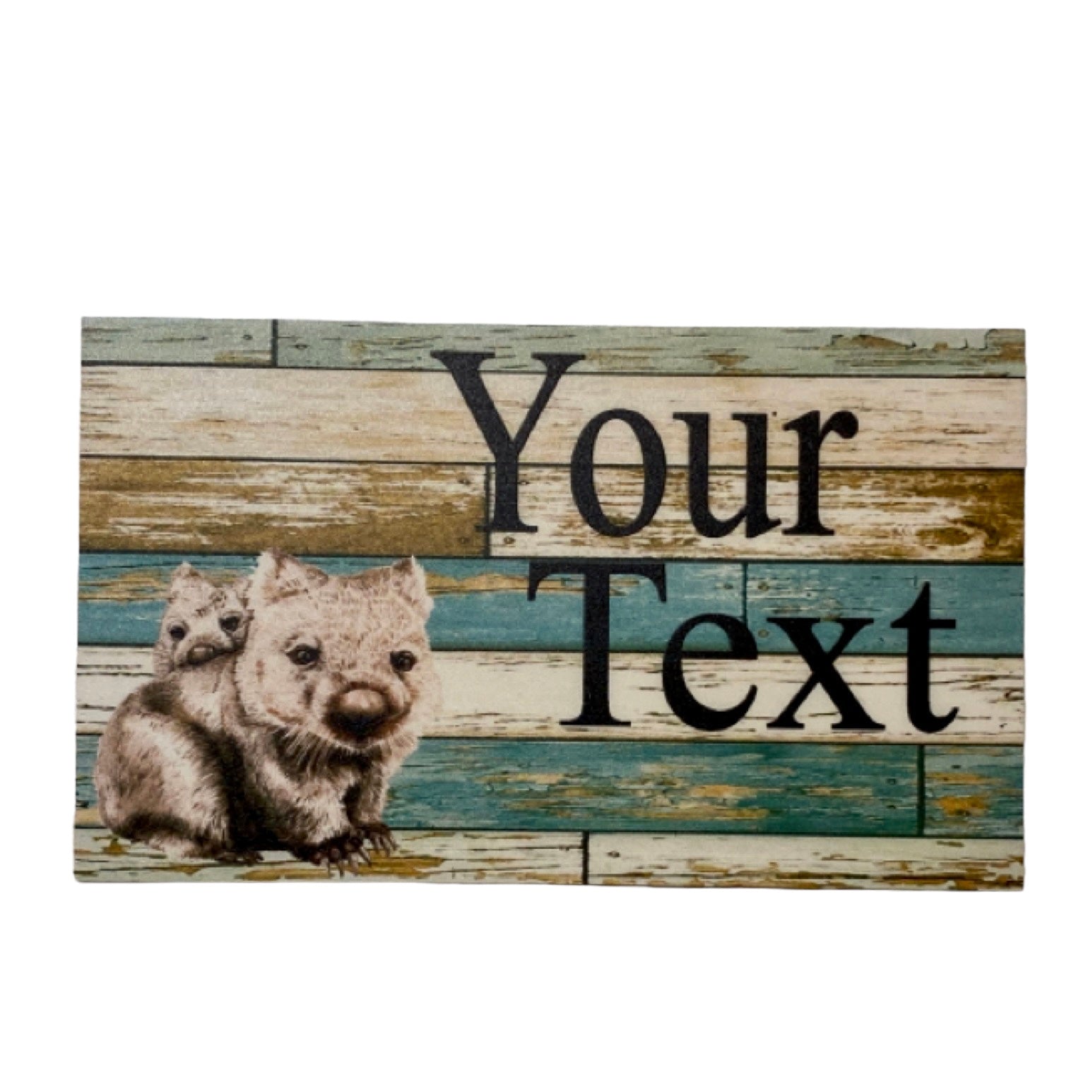 Wombat Custom Personalised Blue Sign - The Renmy Store Homewares & Gifts 