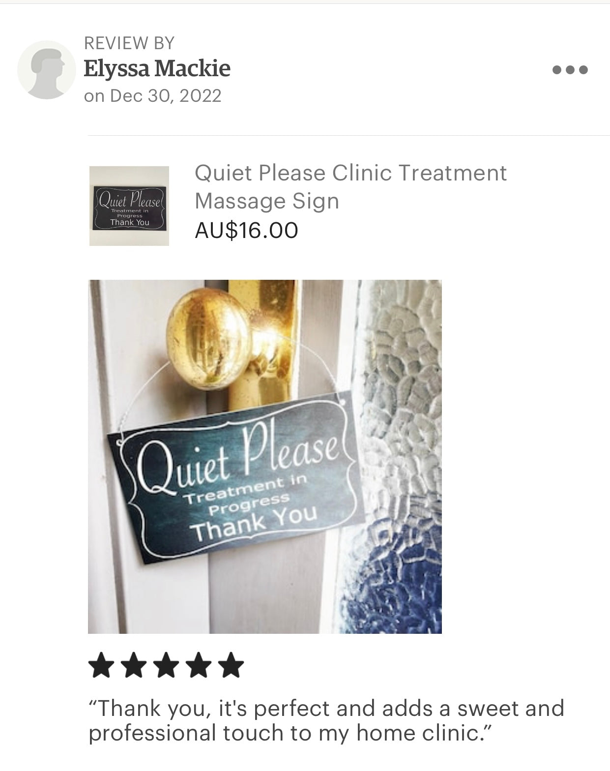 Quiet Please Clinic Treatment Massage Sign