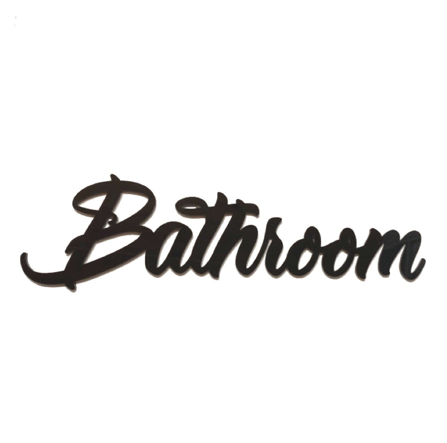 Bathroom Door Word Acrylic Wall Art Vintage