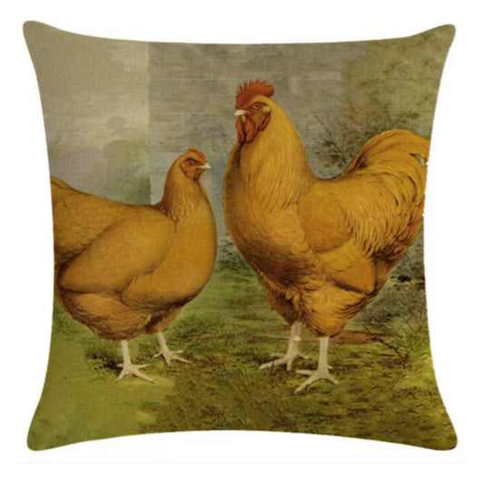Cushion Pillow Chicken Rooster Brown Hens - The Renmy Store