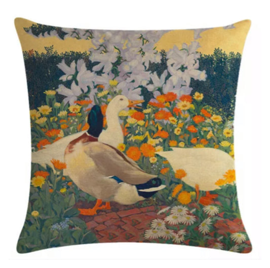 Cushion Cover Cottage Ducks - The Renmy Store Homewares & Gifts 