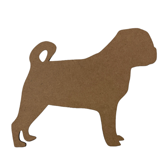 Pug Dog DIY Raw MDF Timber - The Renmy Store Homewares & Gifts 