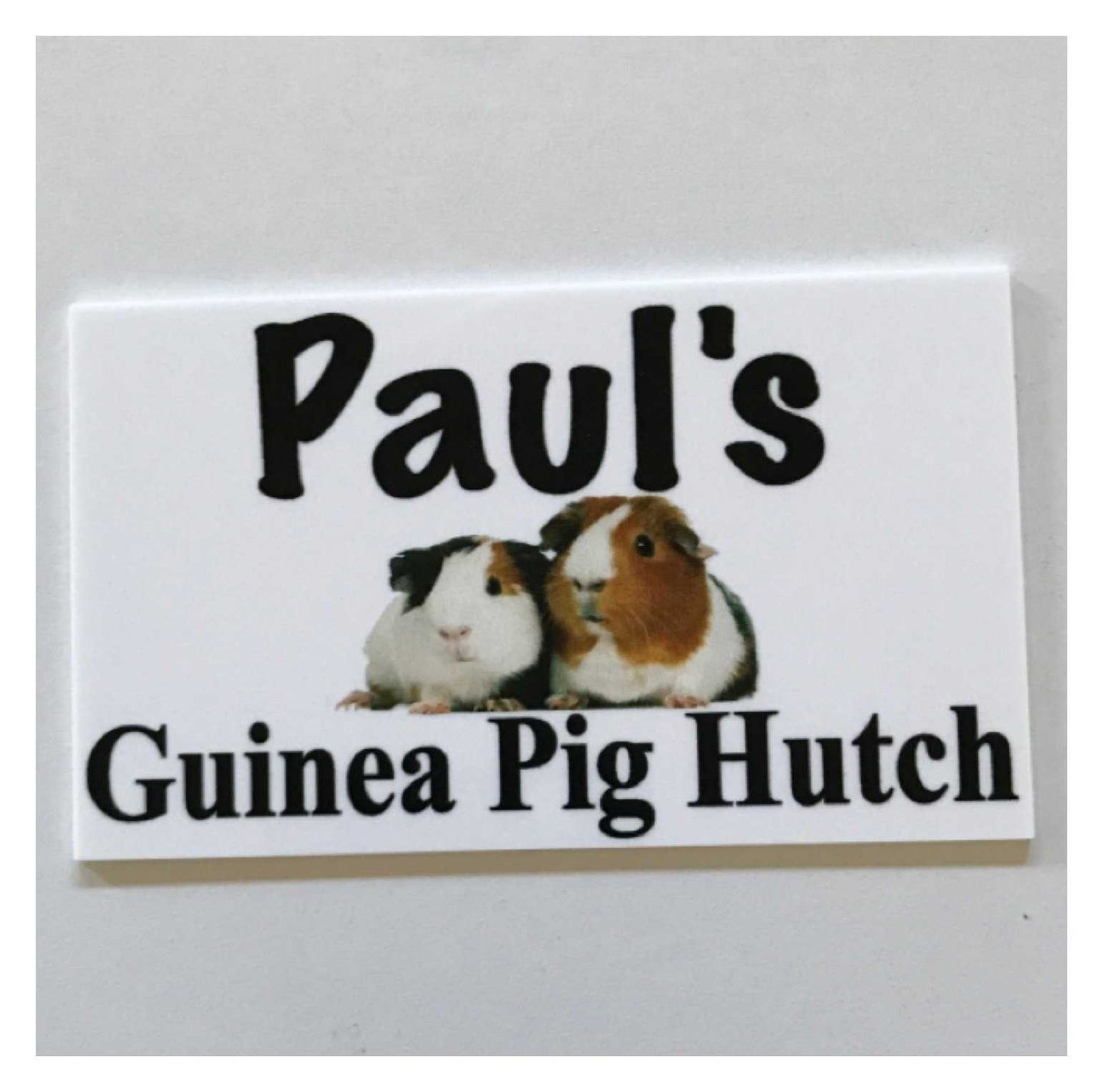 Guinea Pig Hutch House Custom Wording Your Name Sign