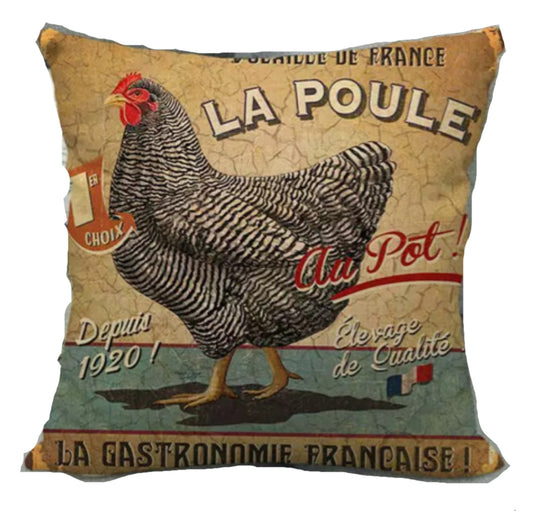 Cushion Cover Chicken La Poule - The Renmy Store Homewares & Gifts 