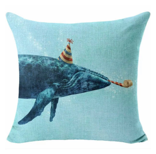 Cushion Whale Party - The Renmy Store Homewares & Gifts 