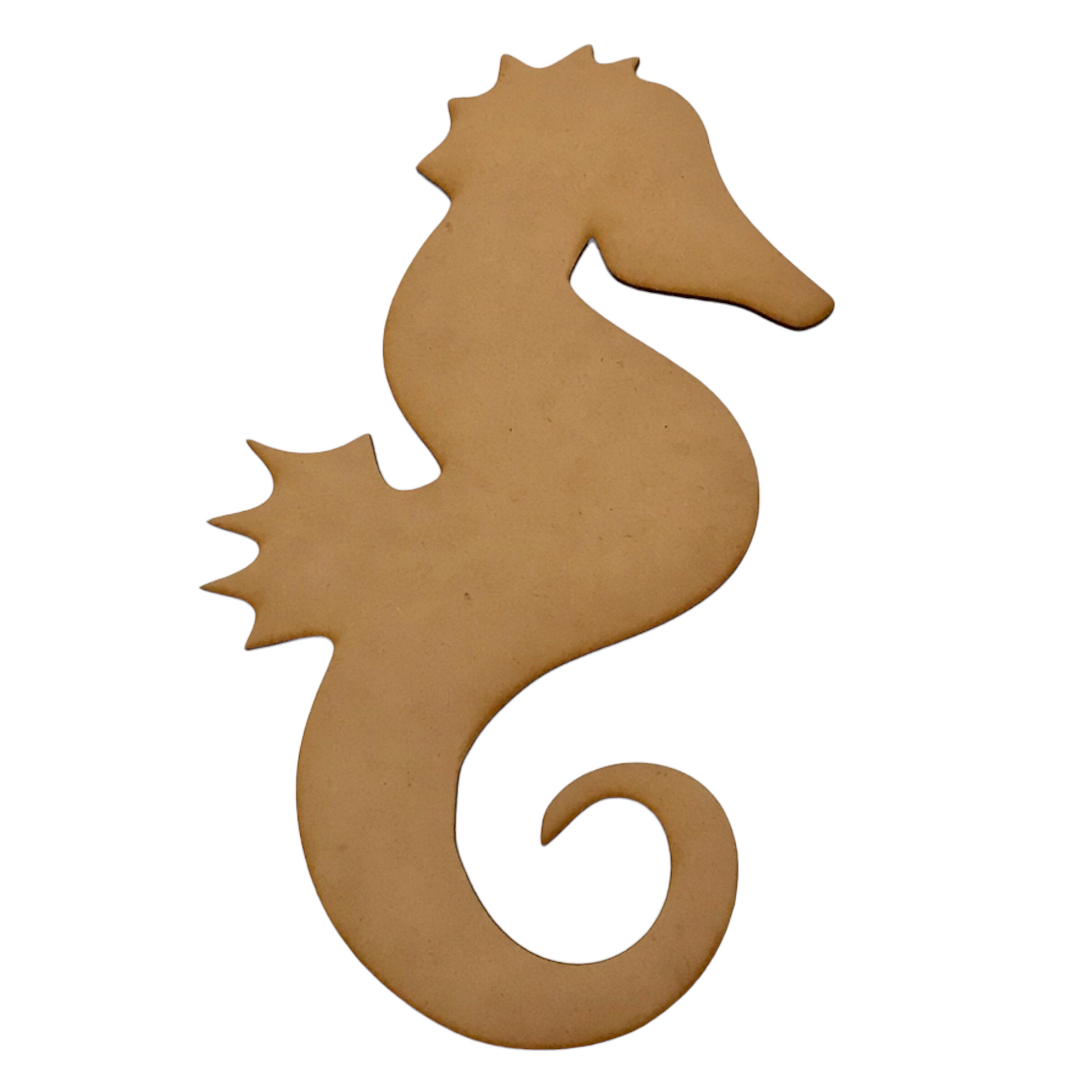 Sea Horse Ocean Beach House Wooden Raw MDF DIY Craft - The Renmy Store Homewares & Gifts 