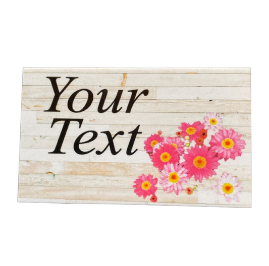 Pink Daisy Garden Floral Custom Personalised Sign - The Renmy Store Homewares & Gifts 
