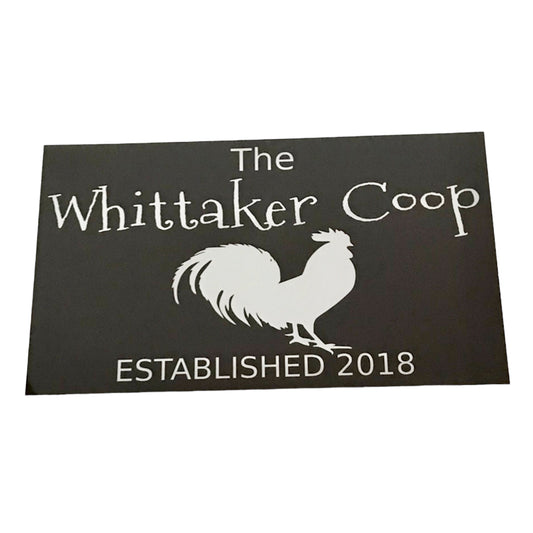 The Coop Custom Name Rooster Sign