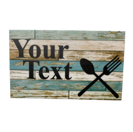 Kitchen Café Cook Chef Custom Wording Text Sign