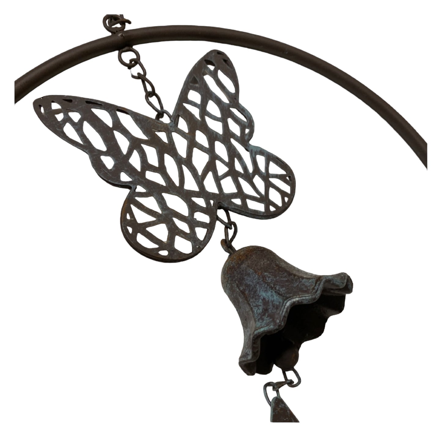 Wind Chime Bell Vintage Butterfly Ring