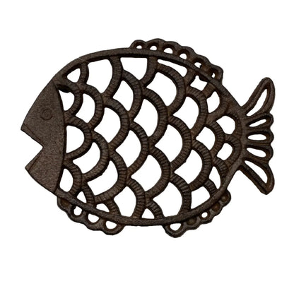 Trivet Fish Rustic Cast Iron Coastal Beach - The Renmy Store Homewares & Gifts 
