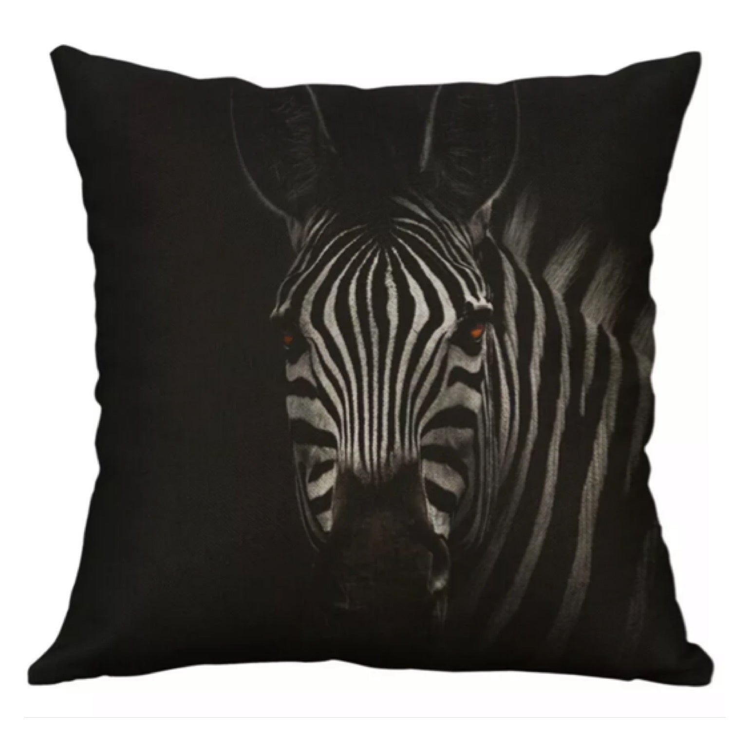 Cushion Pillow Zebra Dark Night - The Renmy Store Homewares & Gifts 