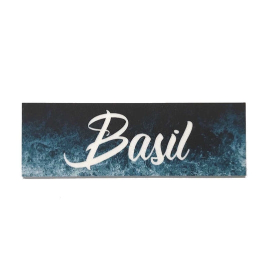 Label Name Custom Personalised Text Blue Sign