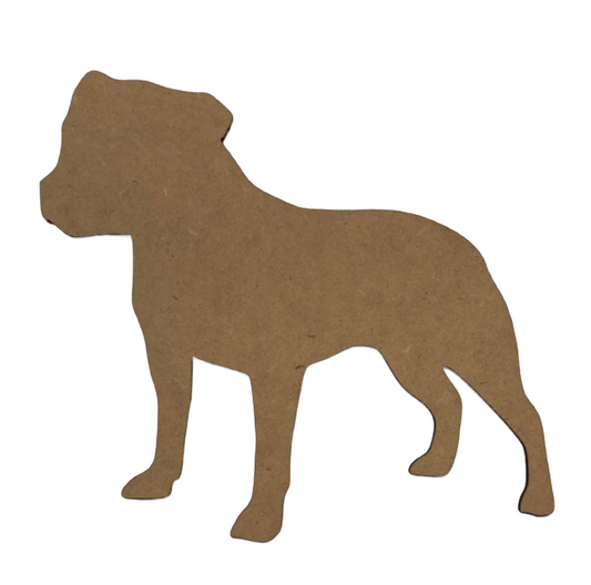 Dog Staffordshire Bull Terrier Staffy Female MDF DIY Raw Cut Out Art Craft Décor - The Renmy Store Homewares & Gifts 