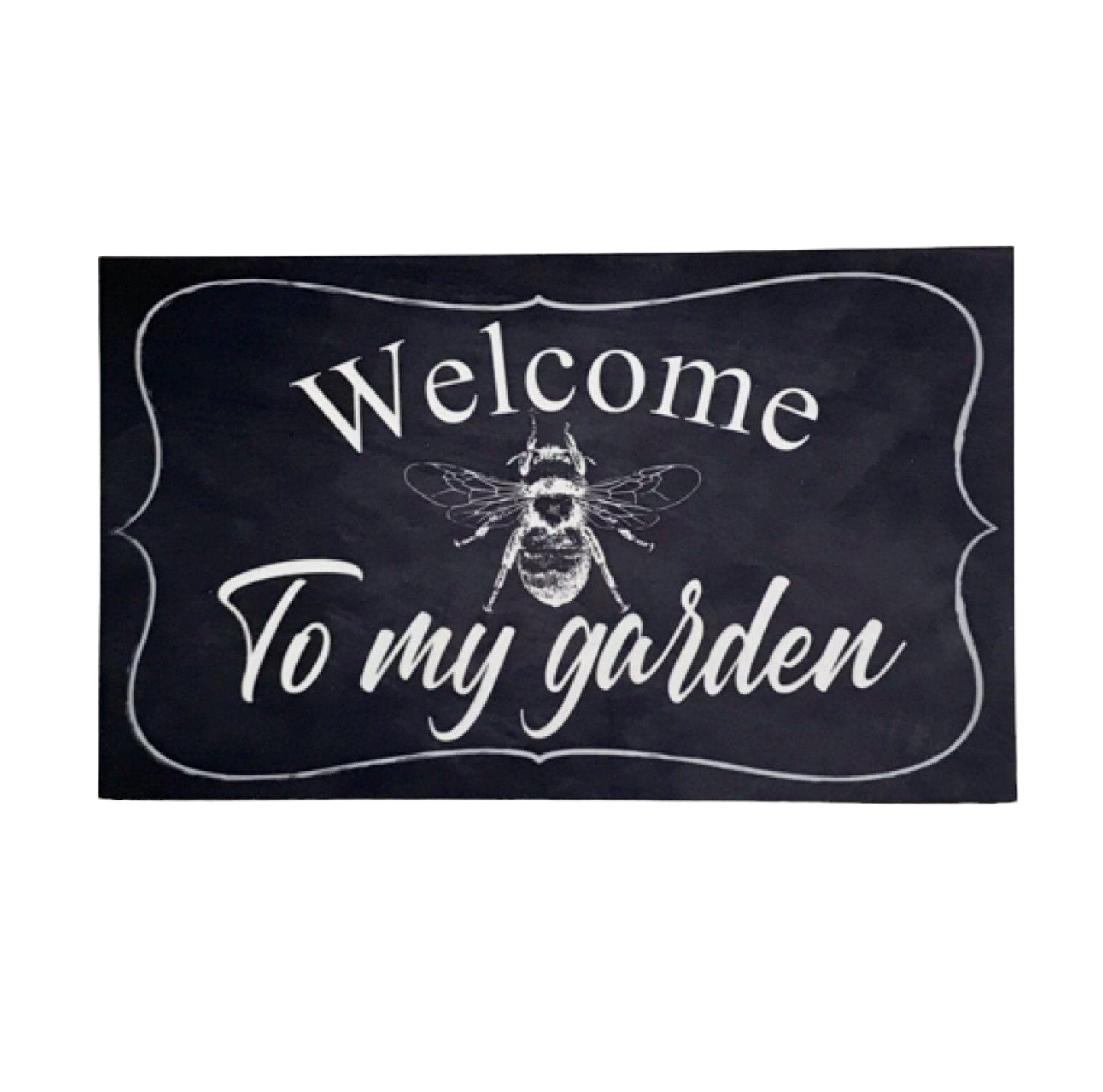 Welcome To My Garden Vintage With Bee Sign - The Renmy Store Homewares & Gifts 