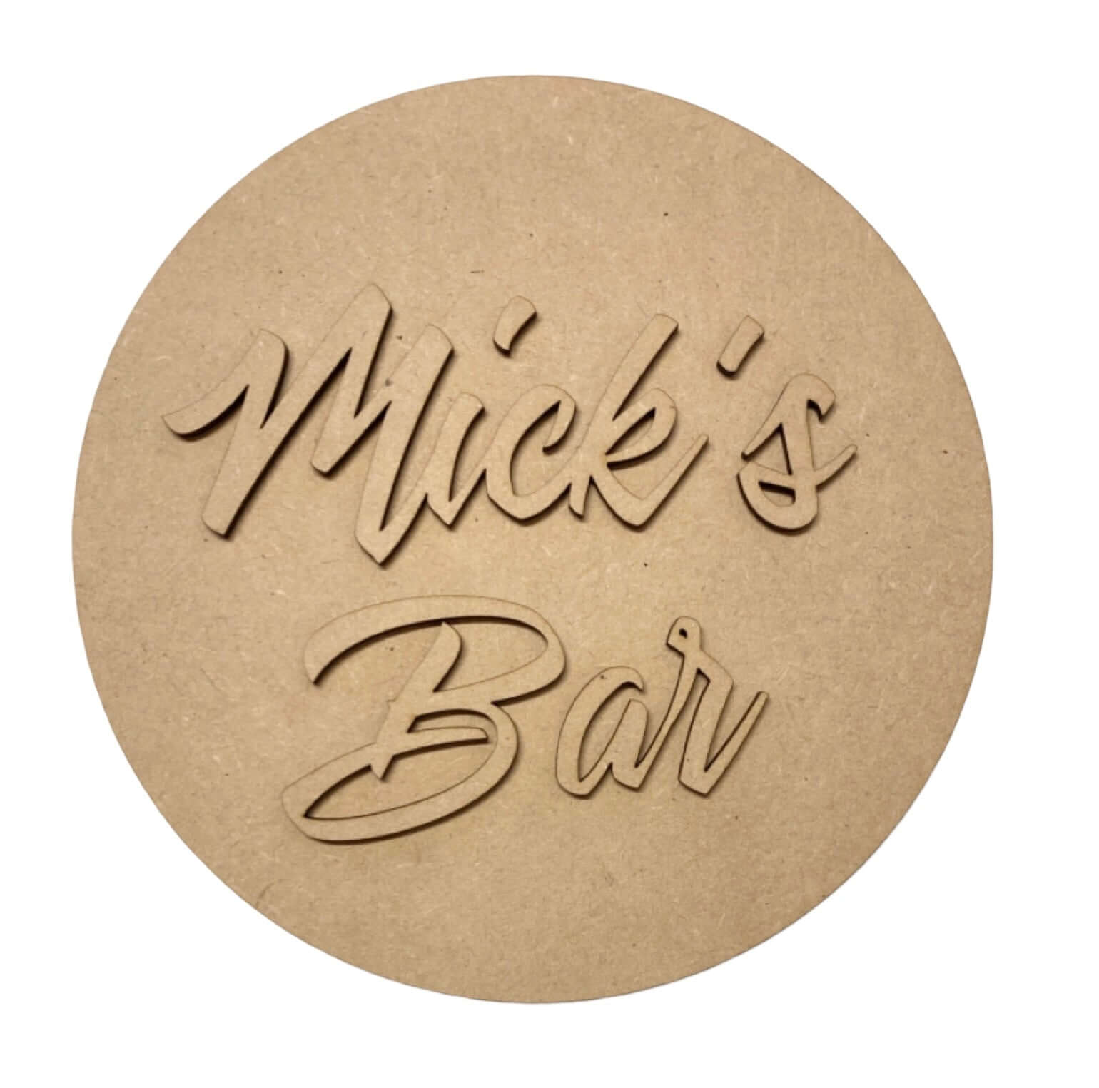 Bar Name Personalised Custom Sign MDF Wood DIY Craft - The Renmy Store Homewares & Gifts 
