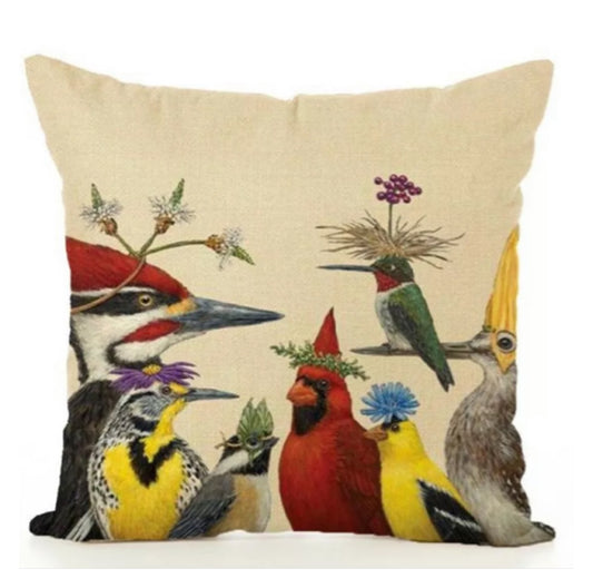 Cushion Cover Bird Retro - The Renmy Store Homewares & Gifts 