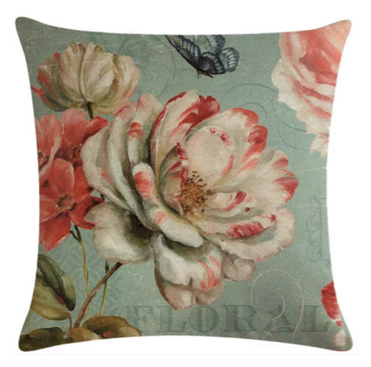 Cushion Pillow Cover Roses Beautiful - The Renmy Store Homewares & Gifts 