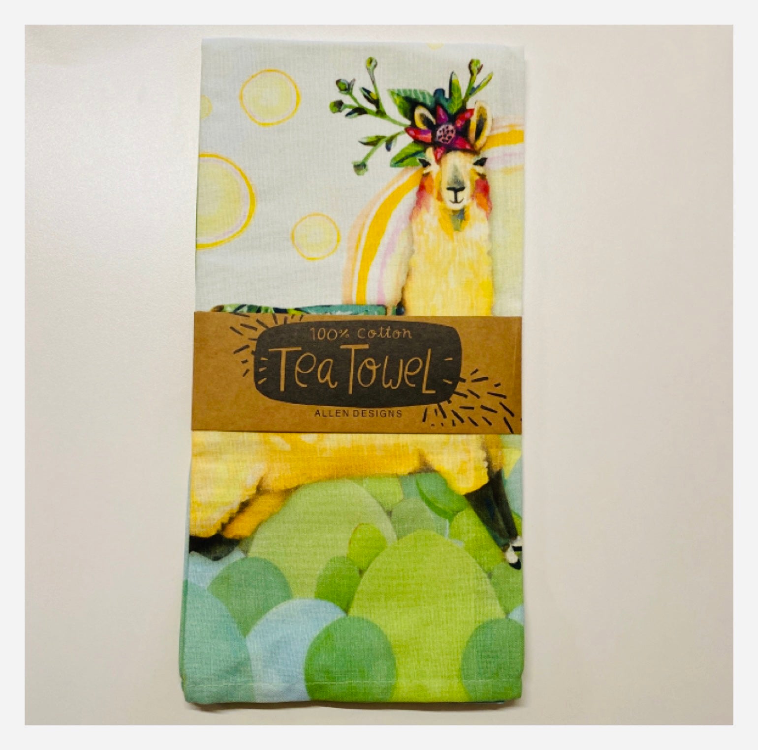 Tea Towel Llama Funky Farm - The Renmy Store Homewares & Gifts 