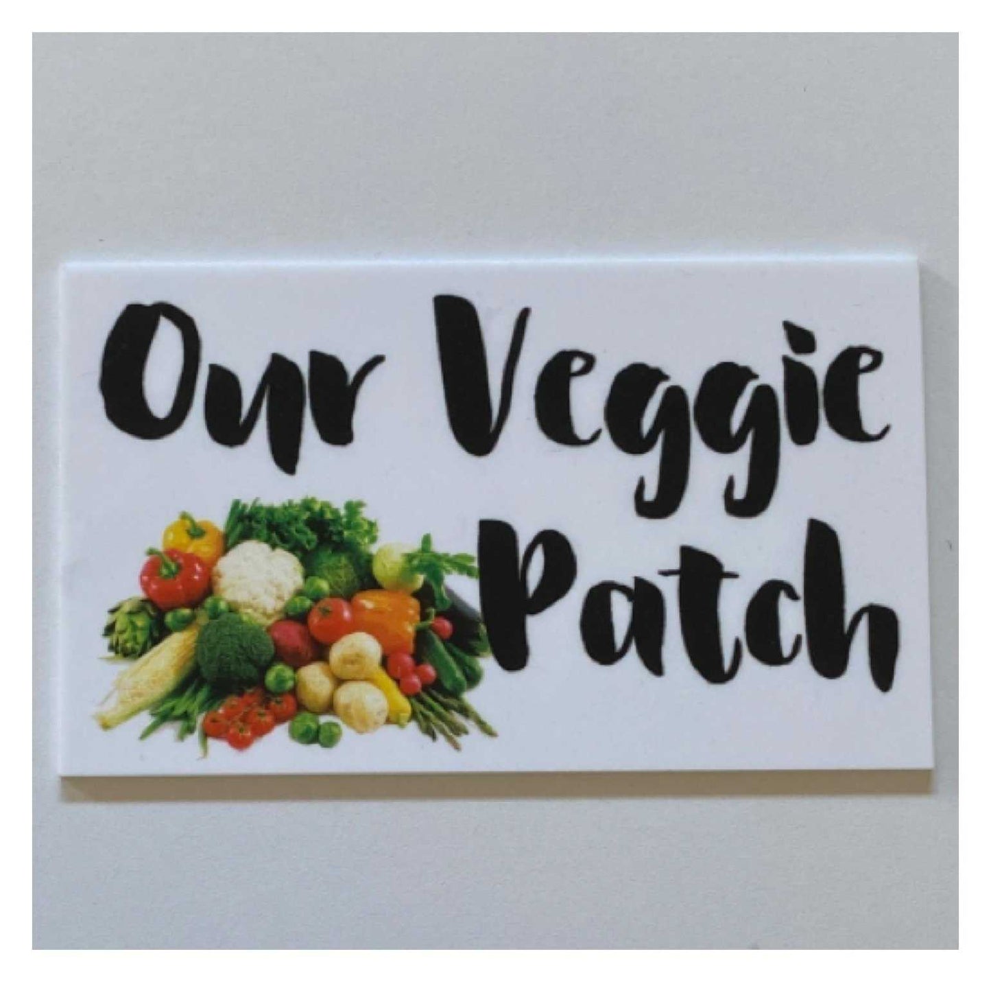 Our Veggie Patch White Sign