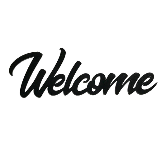 Welcome Word Plastic Acrylic Wall Art Vintage Black - The Renmy Store Homewares & Gifts 