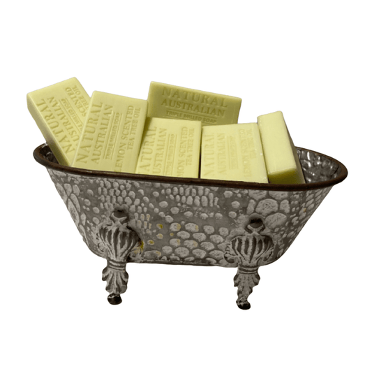 Bath Tub Rustic with Lemon Scented Soap Gift