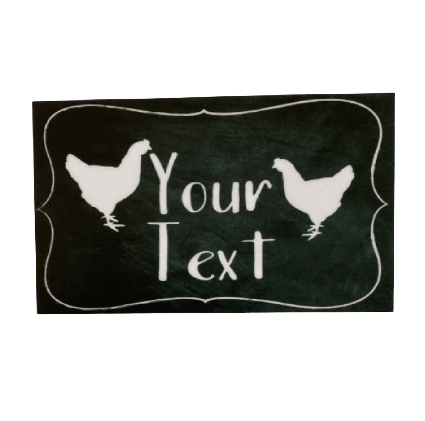 Chicken Hen Your Text Custom Wording Two Chick Sign
