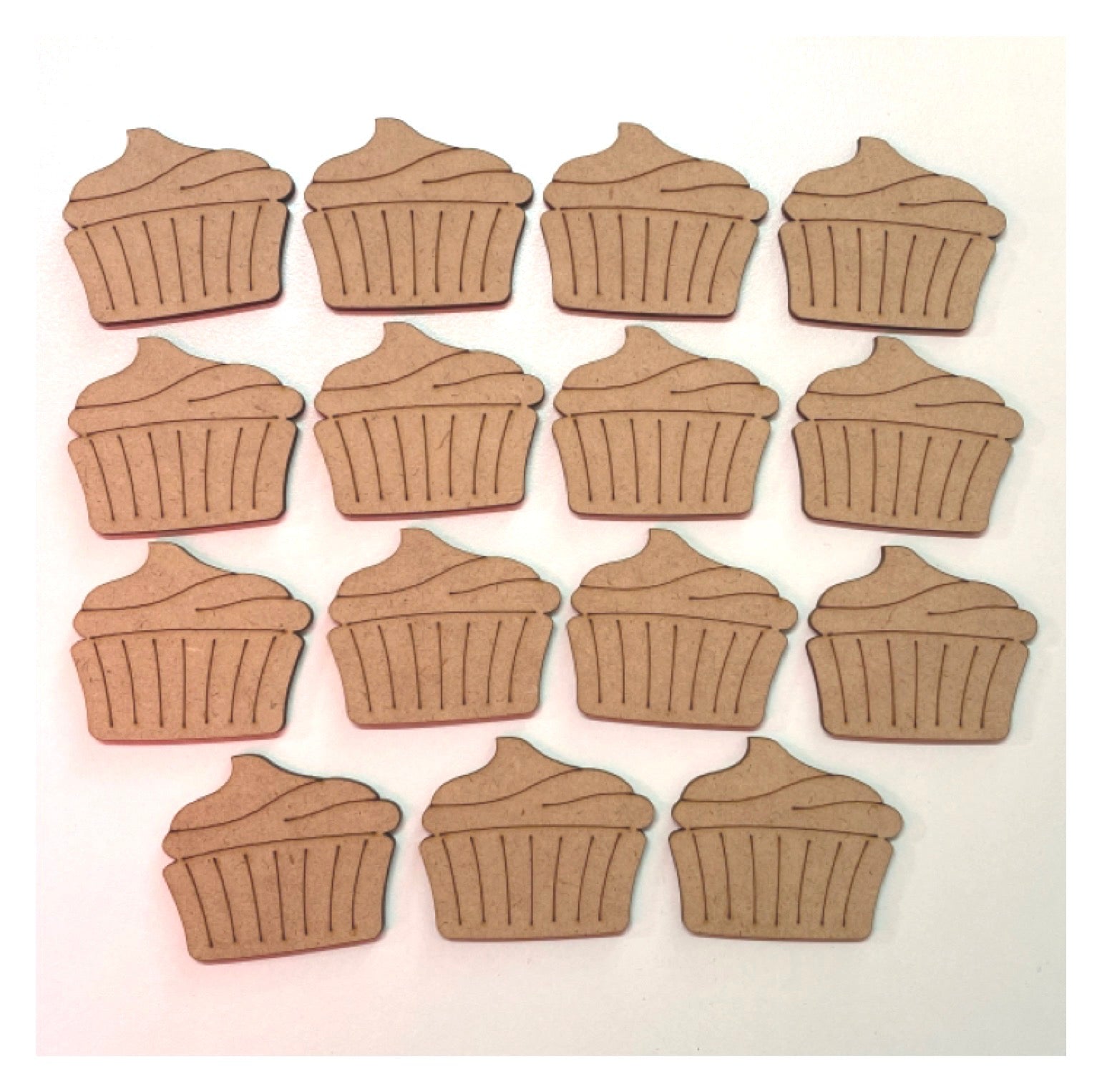 Cup Cakes set of 15 MDF Shape DIY Raw Cut Out Art Craft Décor - The Renmy Store Homewares & Gifts 