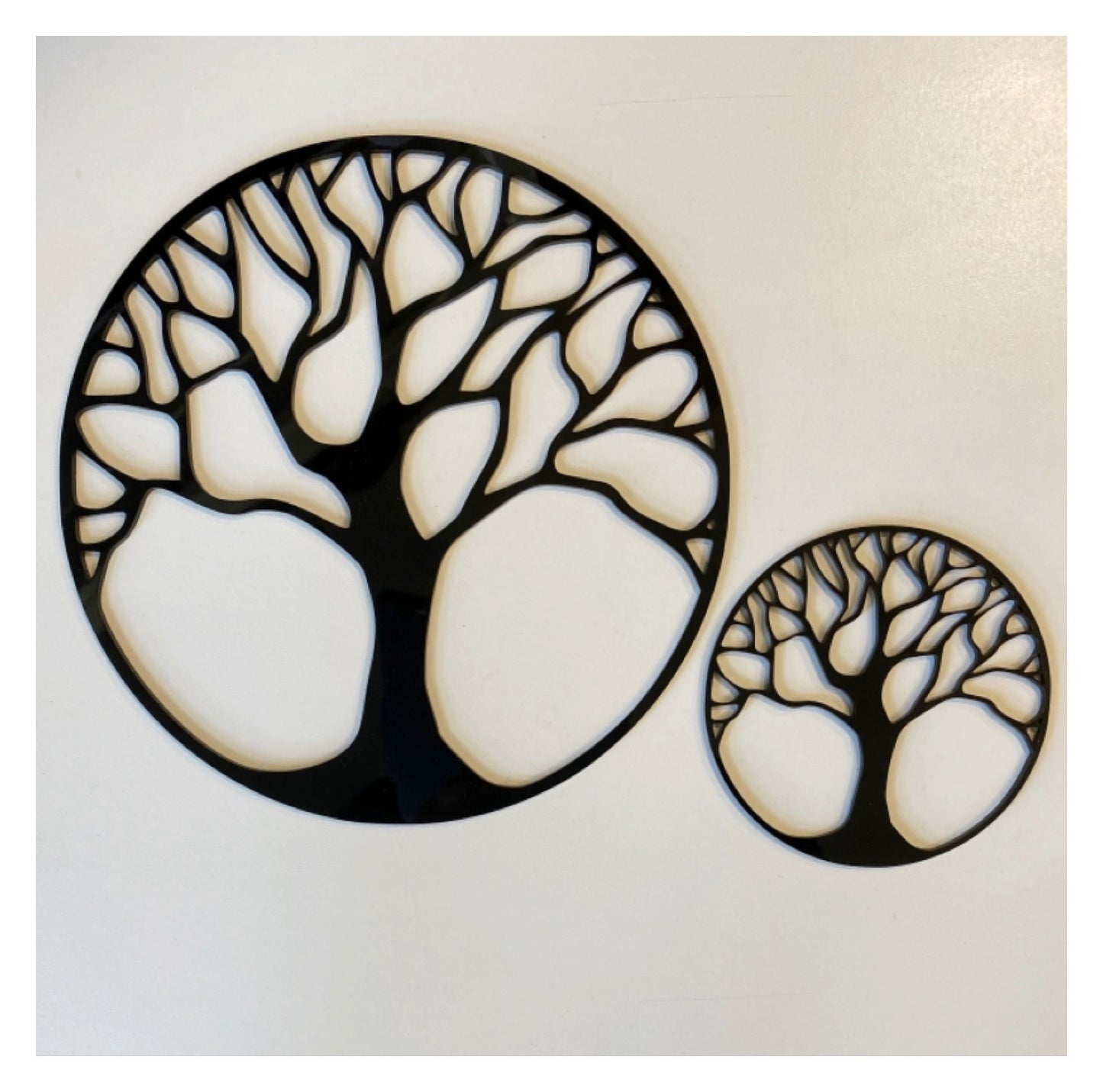Tree of Life Set of 2 Black or White Acrylic Decor