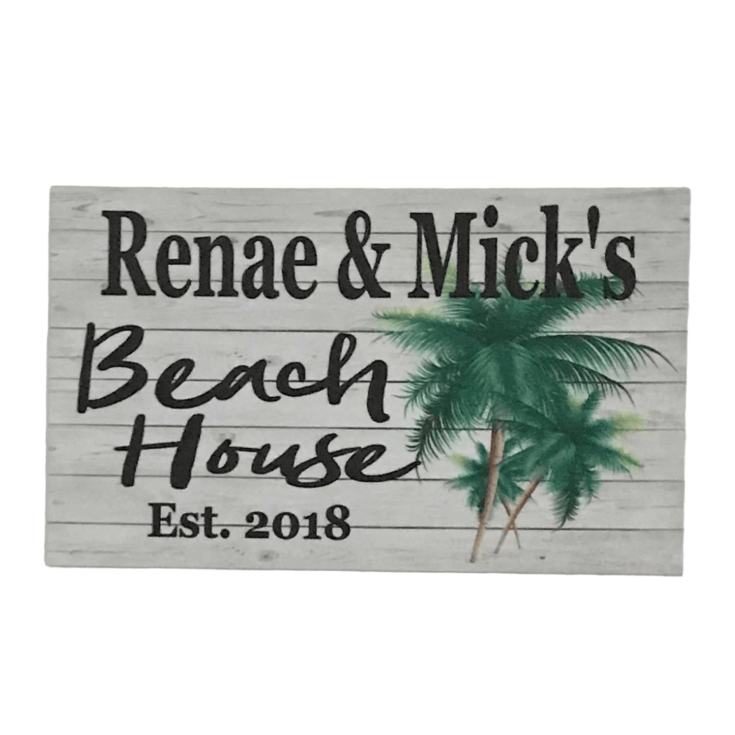 Beach House Custom Palm Tree Sign - The Renmy Store Homewares & Gifts 