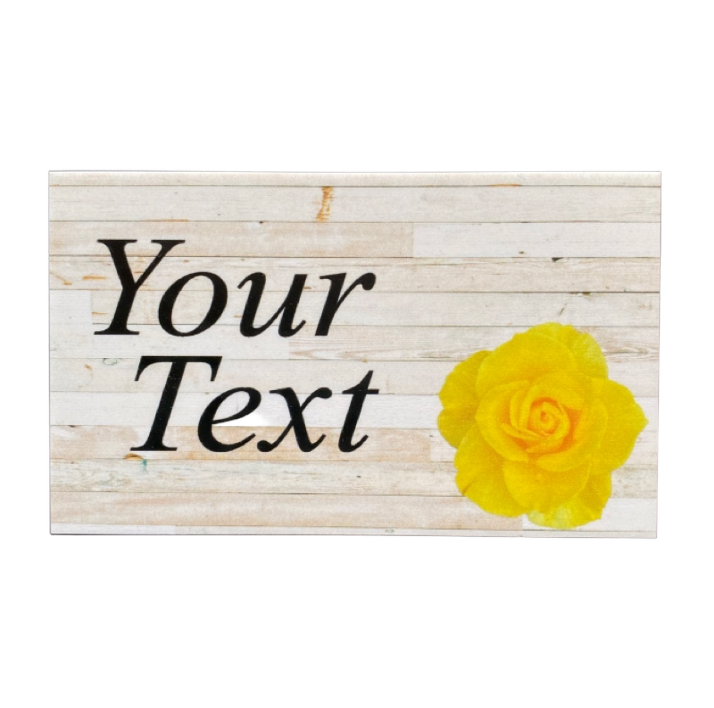 Rose Yellow Garden Custom Wording Text Sign