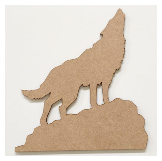 Wolf Wild Dog Raw MDF Wooden DIY Craft