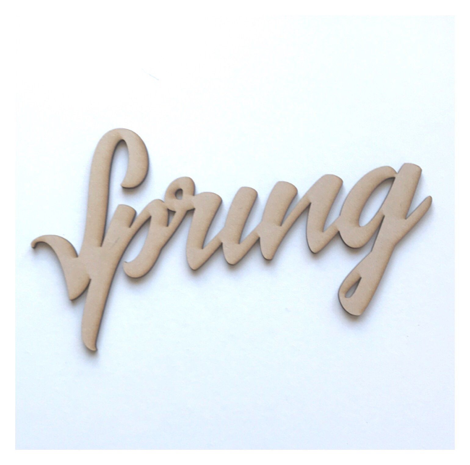 Spring Word Sign MDF DIY Wooden