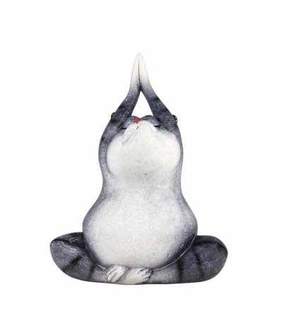 Cat Meditating Zen Ornament