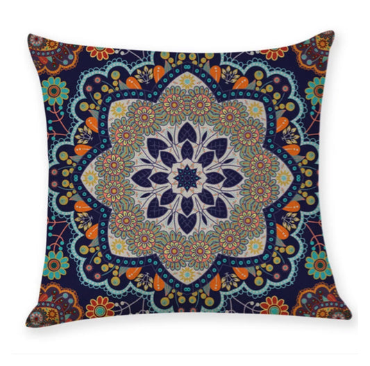 Cushion Floral Aztec Pattern Pretty - The Renmy Store Homewares & Gifts 