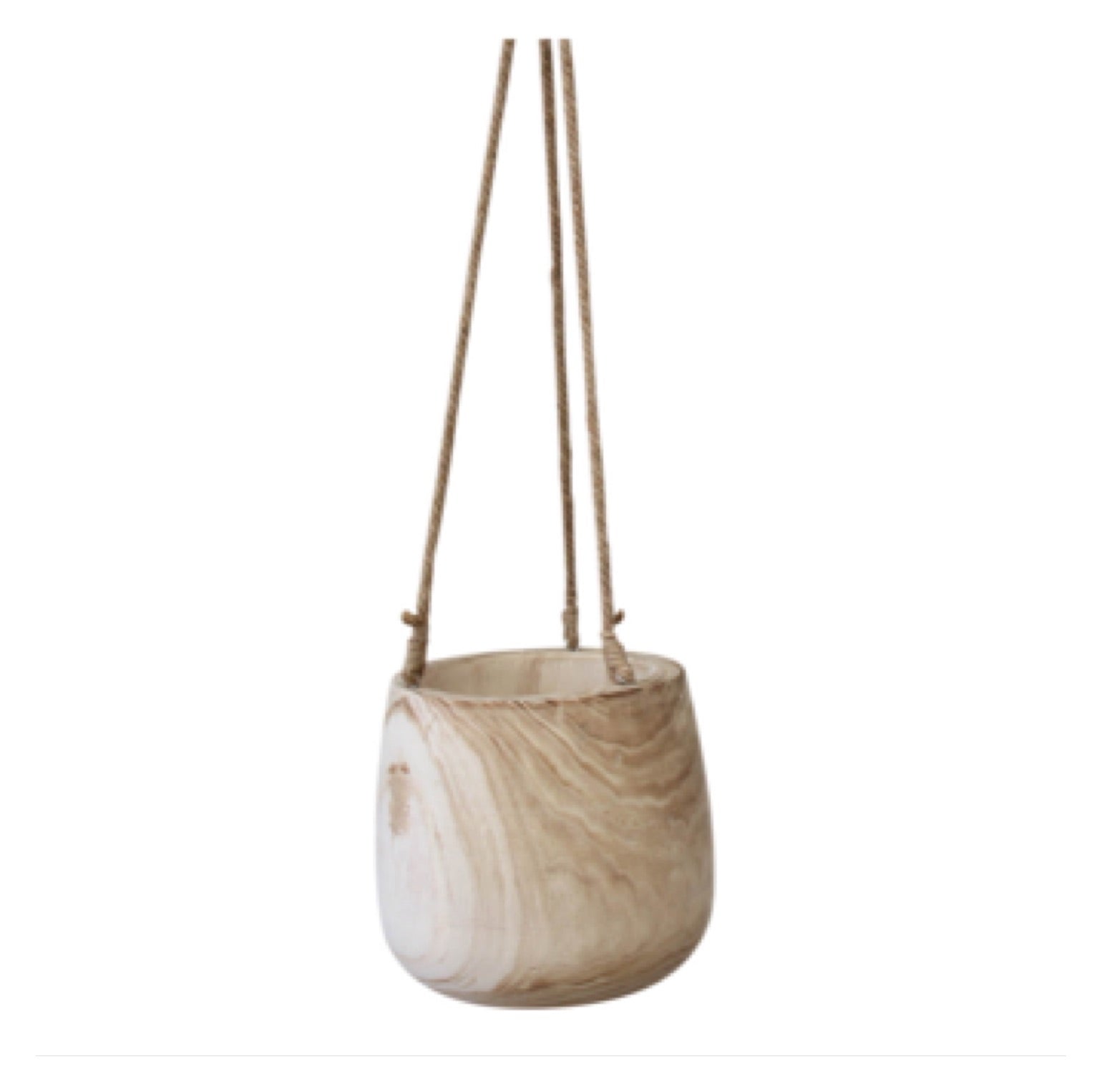 Pot Plant Hanging Wooden Small