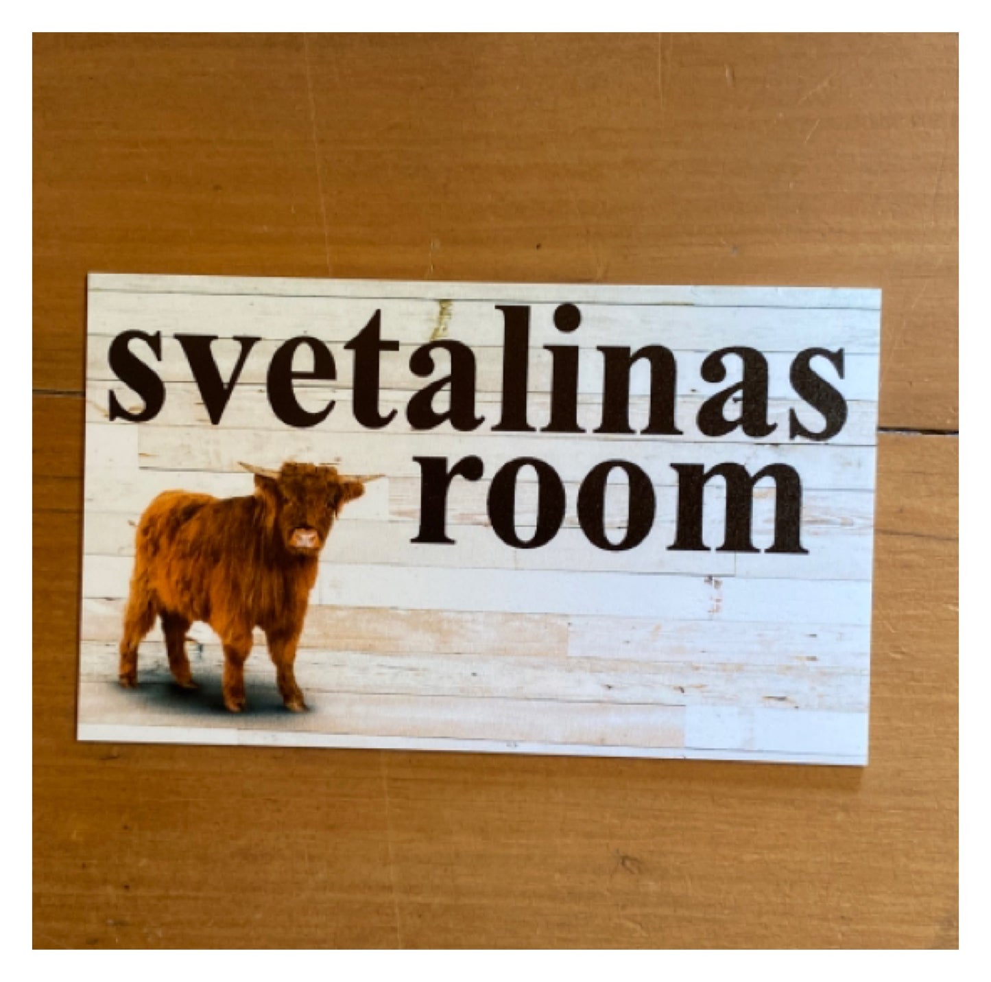 Cow Highland Country Custom Personalised Sign