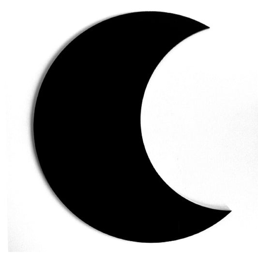 Moon Crescent Black or White Acrylic Decor