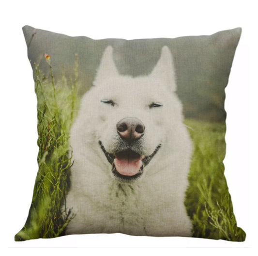 Cushion Pillow Dog White Patsy - The Renmy Store