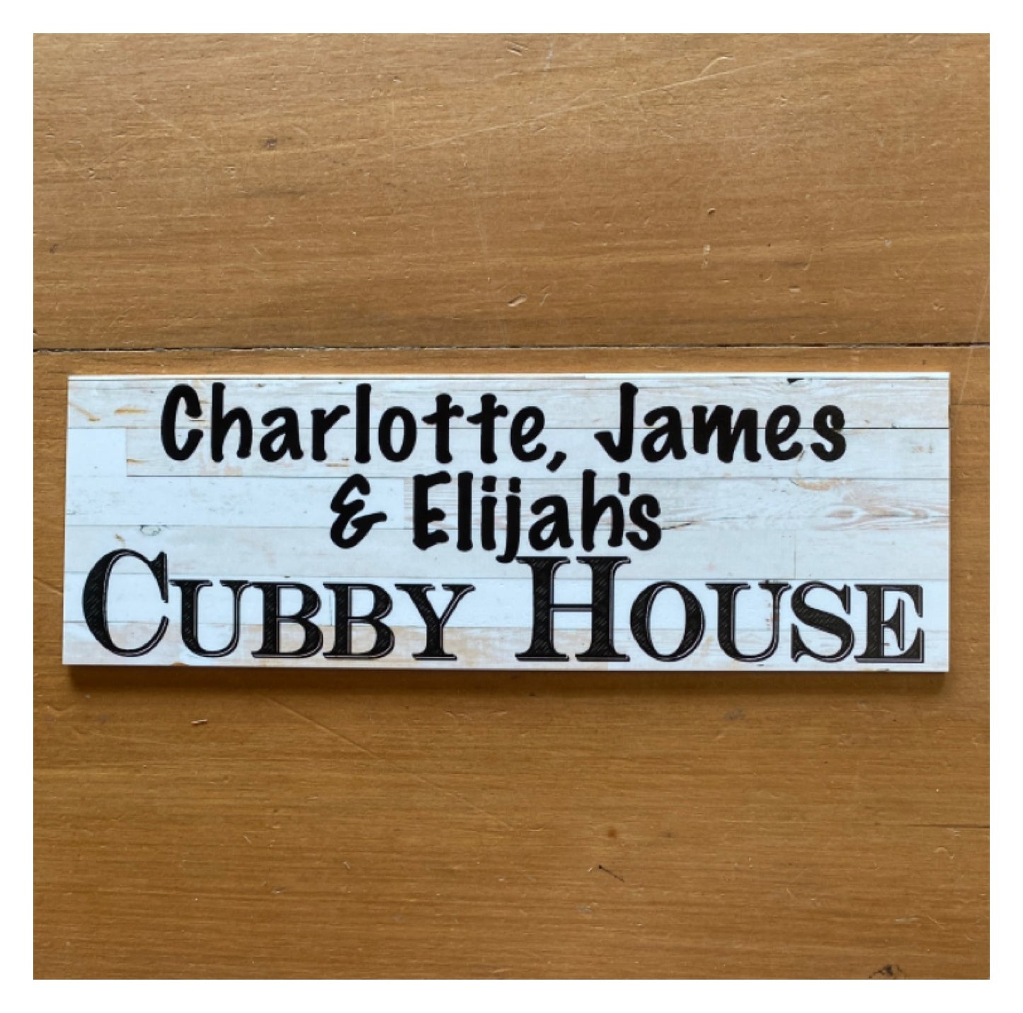Cubby House Custom Personalised Kids Name Sign