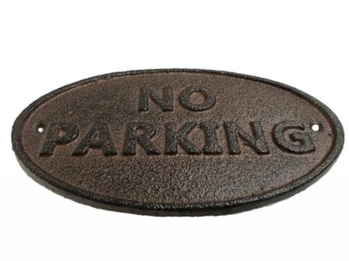 No Parking Cast Iron Vintage Sign